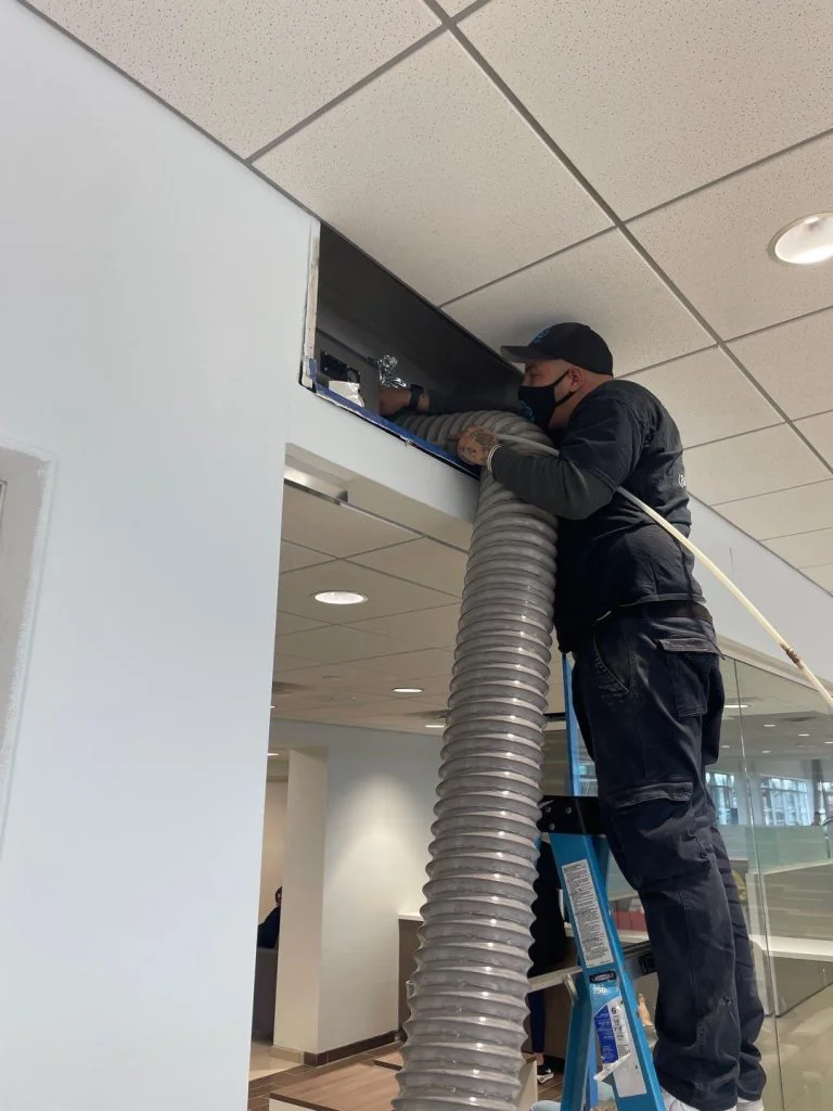 Commercial air duct cleaning by supreme air care technician in austin
