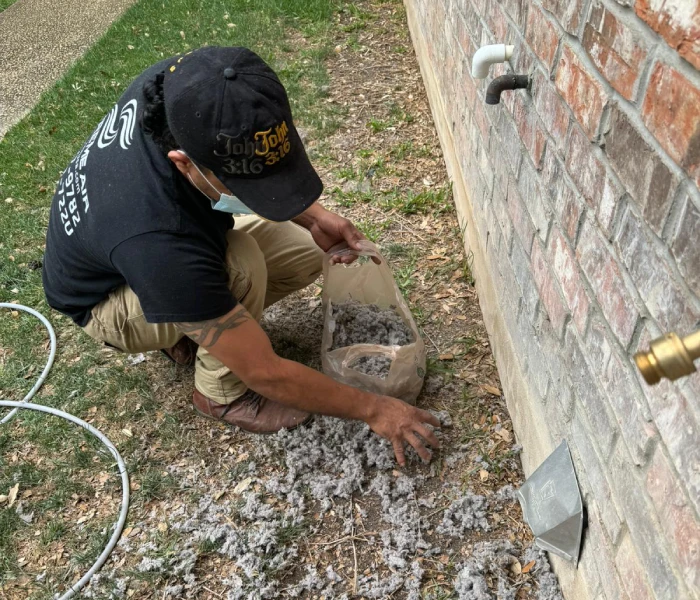 Dryer vent airflow check at an Austin home after cleaning the dryer vent