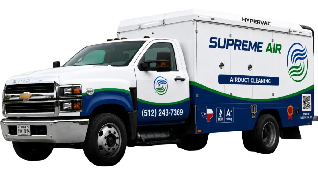 Front view of Supreme air care hypervac truck